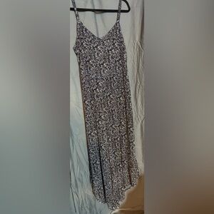 Maurices Black and White Floral Jumpsuit
